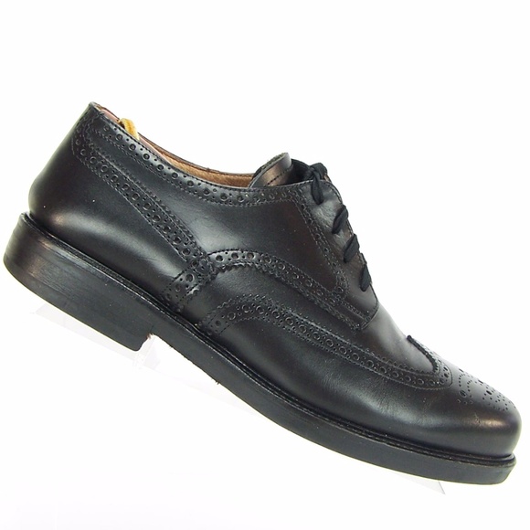 NINE AND CO. MEN SIZE 10 ITALIAN BLACK  DRESS SHOE - Picture 4 of 8